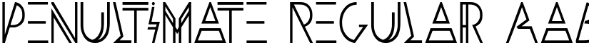 Penultimate Regular font