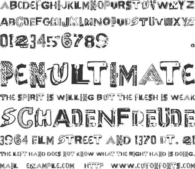 Motel Vacancy font preview