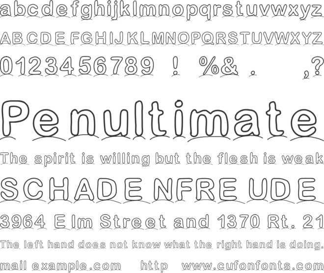 Lesdunes font preview
