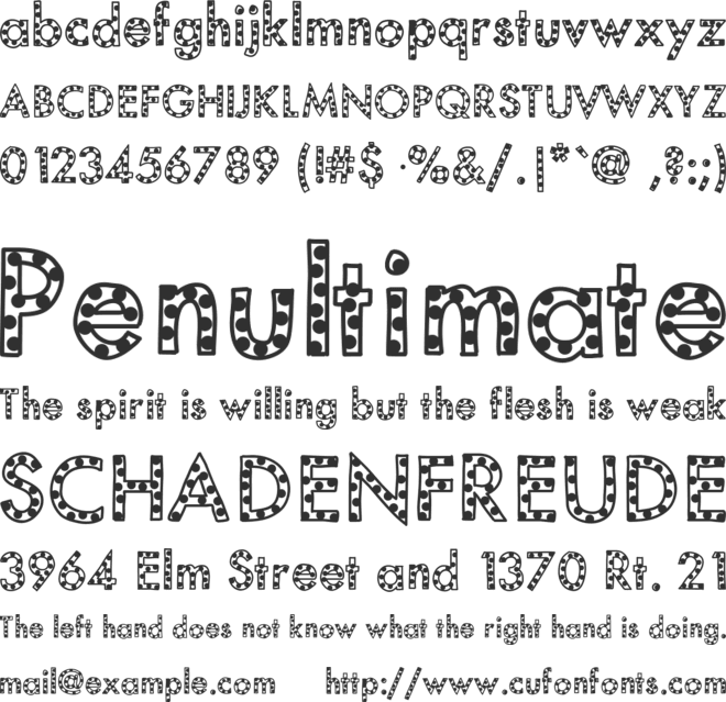 MixSpotted font preview