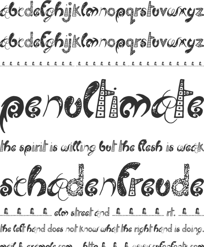 Twisted Brother font preview