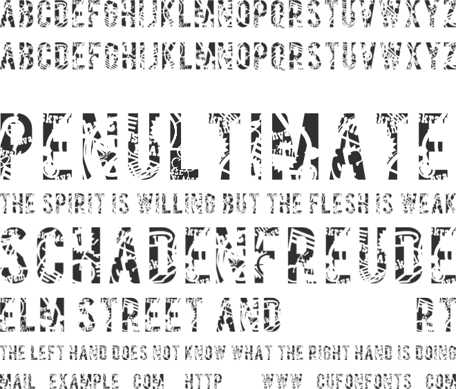 SALVAGE font preview
