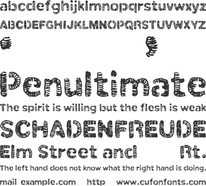 christelLine black TRIAL font preview