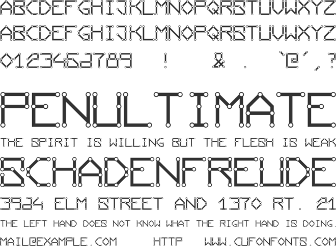 ConductingPaths font preview