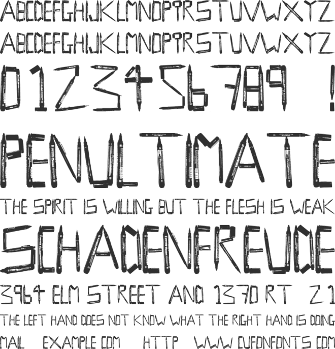 Stylo font preview