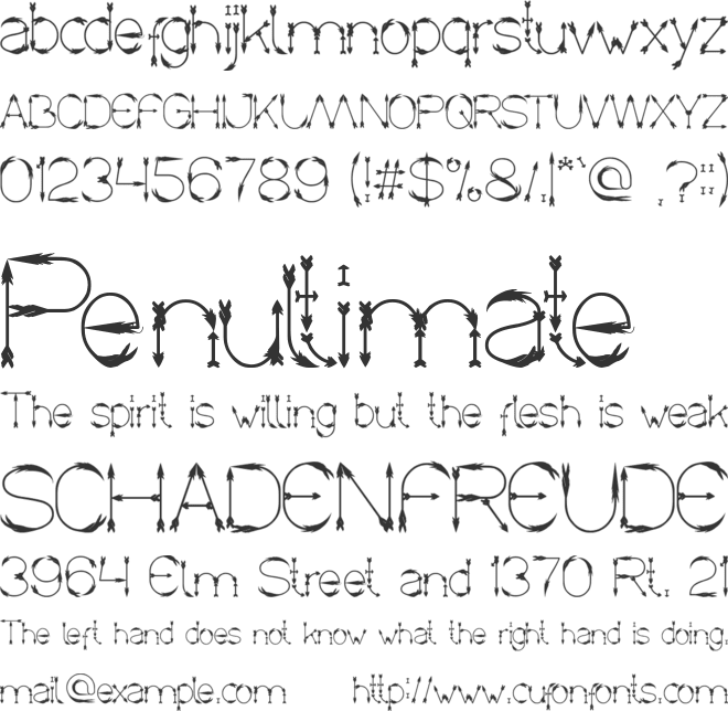 Crow Chief font preview