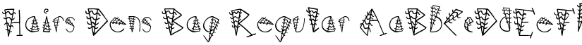 Hairs Dens Bag Regular font