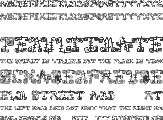 Spazzz Caps font preview