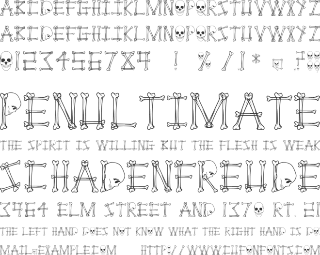Mortem font preview