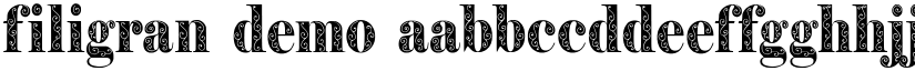 Filigran Demo font