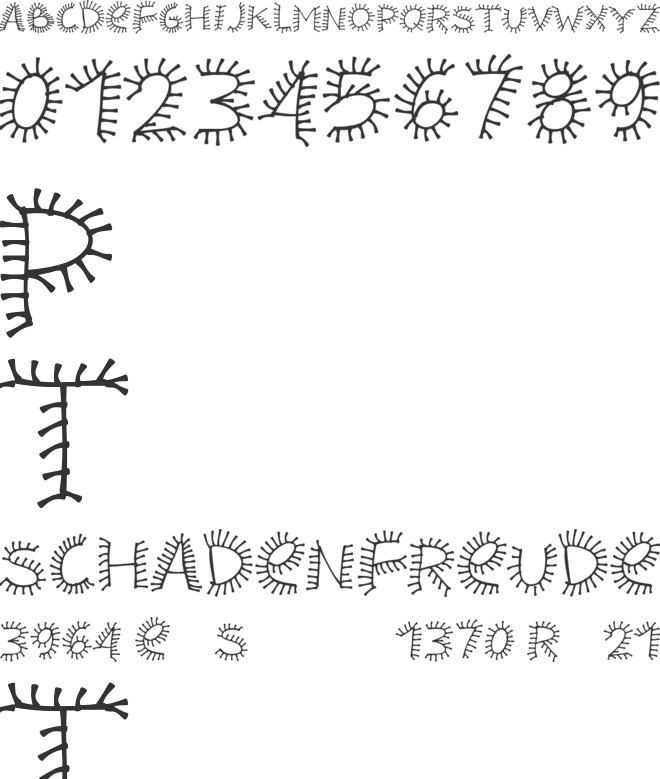 PWHairz font preview