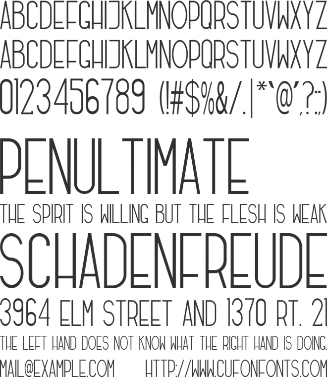 Freeds font preview