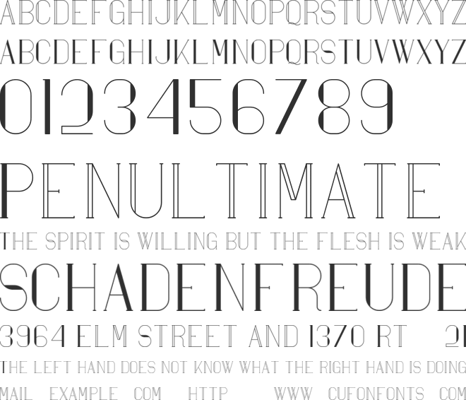 Maria font preview