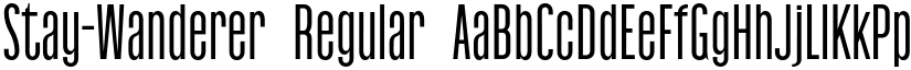 Stay-Wanderer Regular font