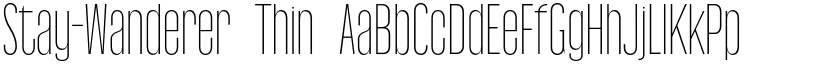 Stay-Wanderer Thin font