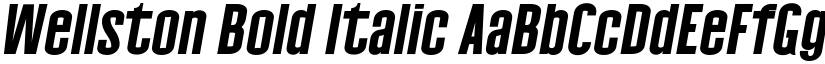 Wellston Bold Italic font