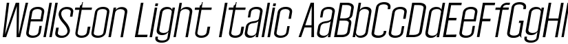 Wellston Light Italic font