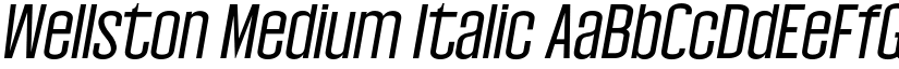 Wellston Medium Italic font