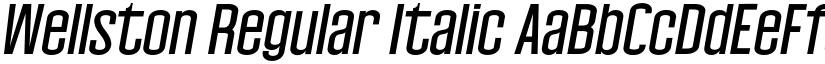 Wellston Regular Italic font