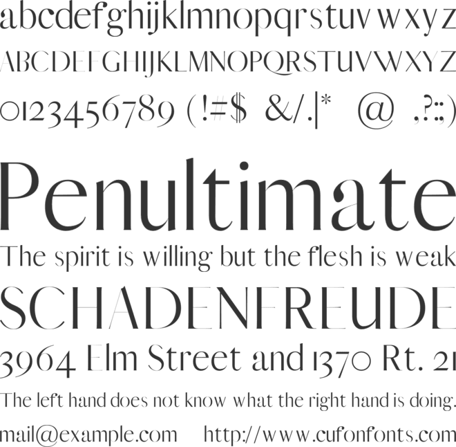 Yessica font preview