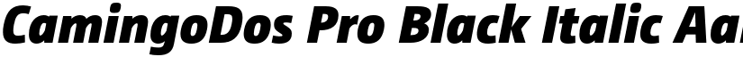CamingoDos Pro Black Italic font