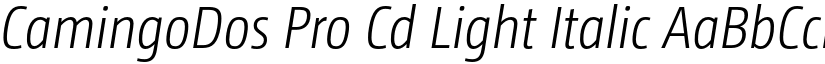 CamingoDos Pro Cd Light Italic font