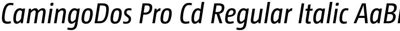 CamingoDos Pro Cd Regular Italic font