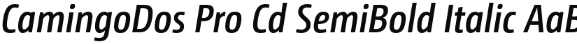 CamingoDos Pro Cd SemiBold Italic font