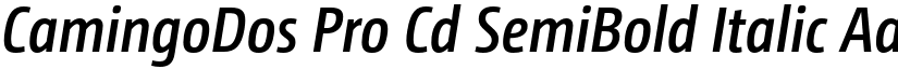 CamingoDos Pro Cd SemiBold Italic font