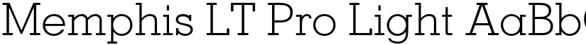 Memphis LT Pro Light font