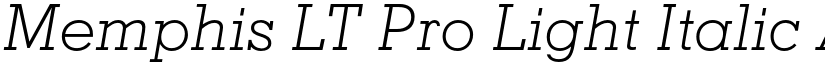 Memphis LT Pro Light Italic font