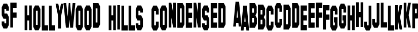 SF Hollywood Hills Condensed font