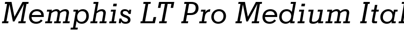 Memphis LT Pro Medium Italic font