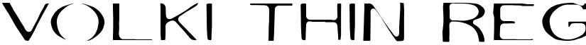 Volki Thin Regular font