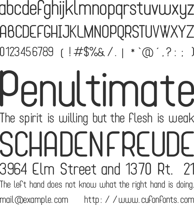 Cona font preview