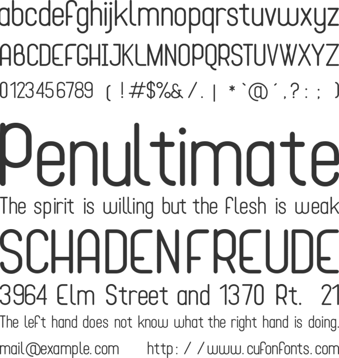 Cona font preview