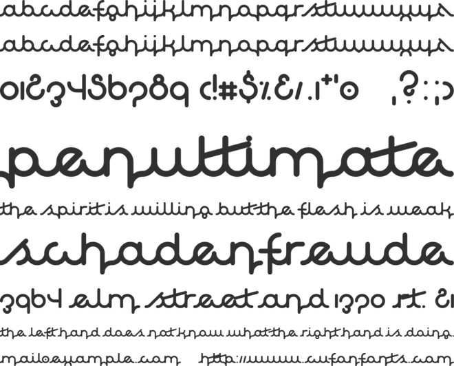 Radiator Falls font preview