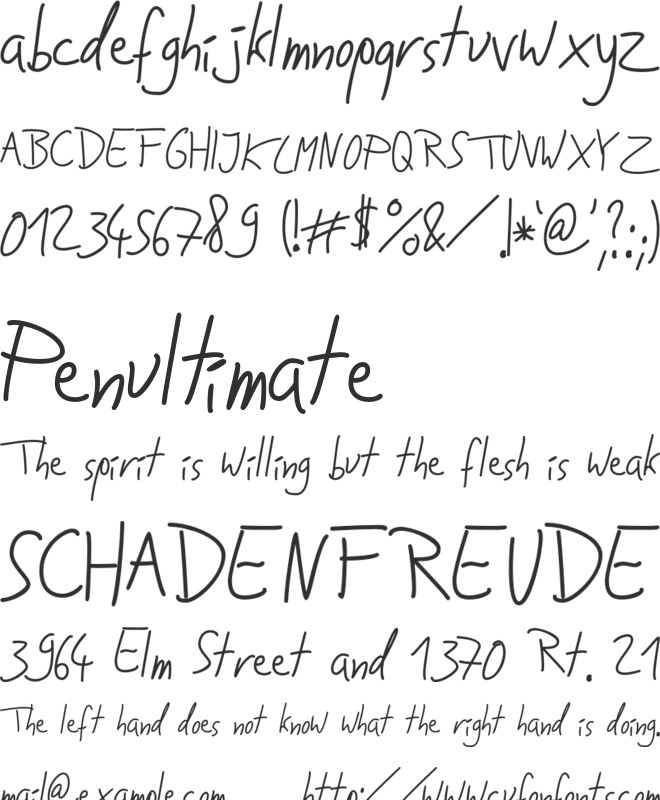 Jakobs Handwriting font preview