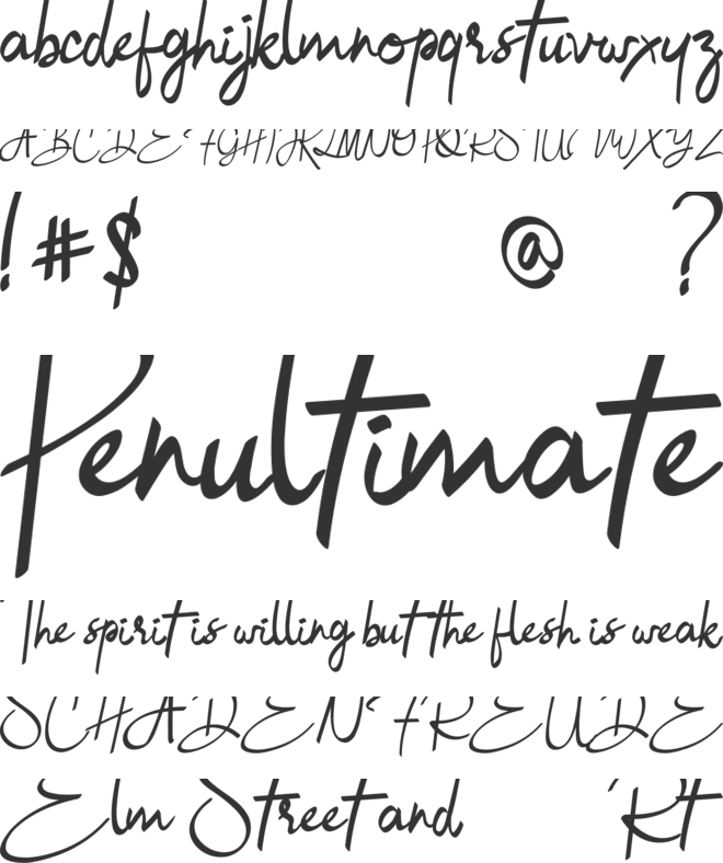 Bulgatti font preview