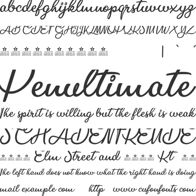 Bite Chocolate font preview