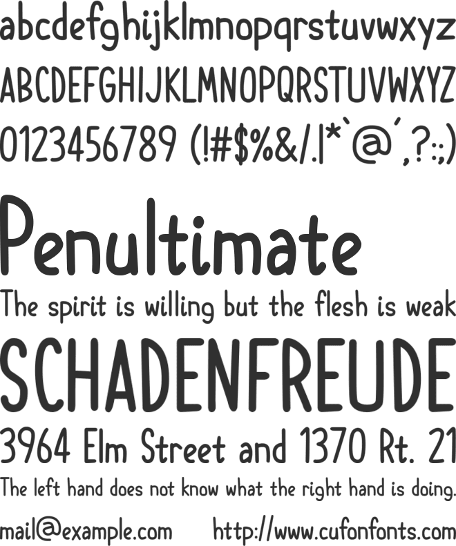 Organic Teabags font preview