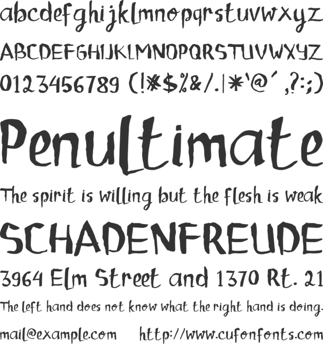 Childrenalien font preview