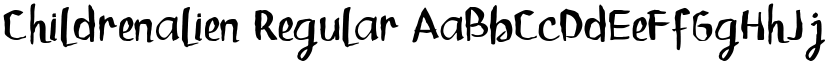 Childrenalien Regular font