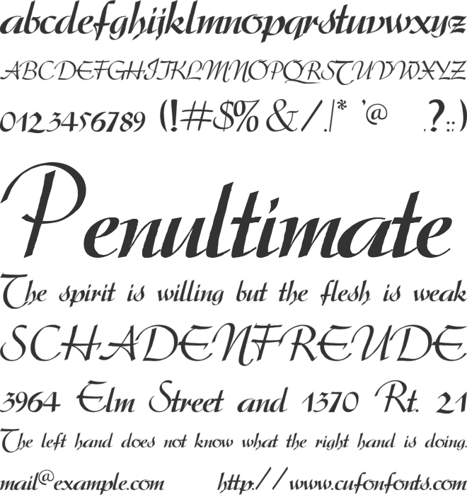 The Queenz font preview