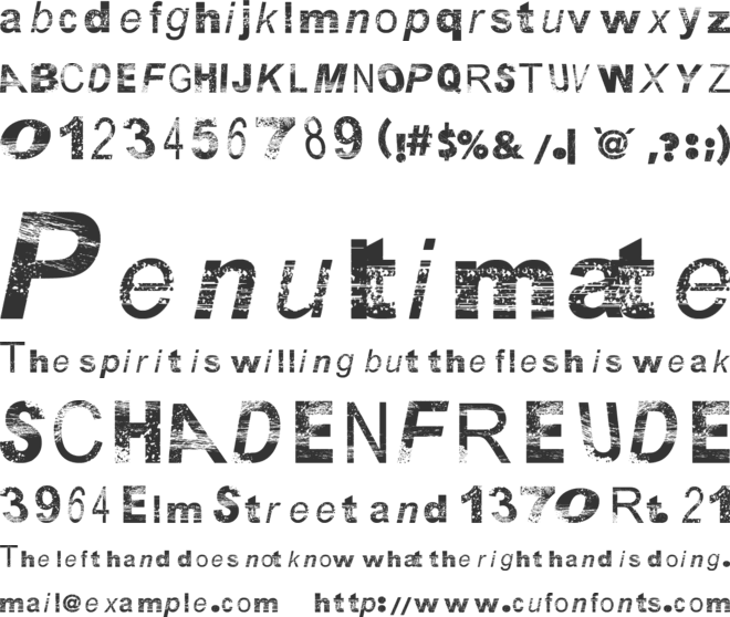 BSB DF 50 font preview