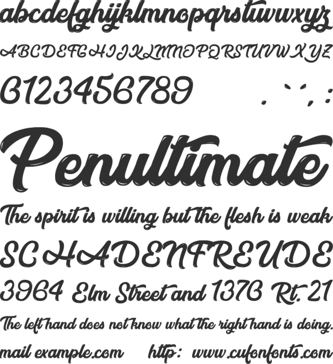 After Night font preview
