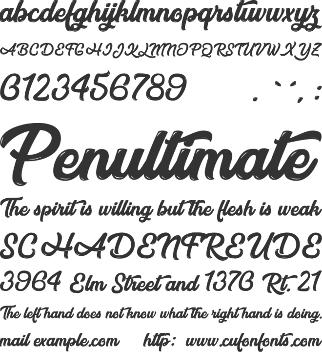 After Night font preview