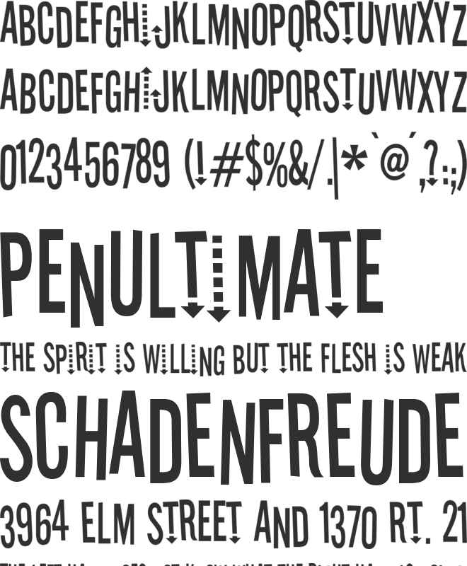 Stereofidelic font preview
