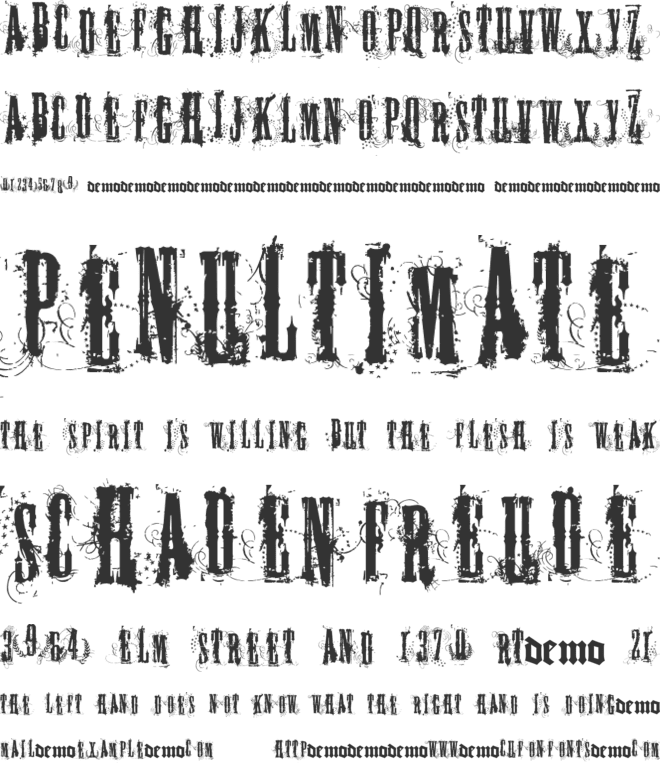 Fuck you Las Vegas font preview