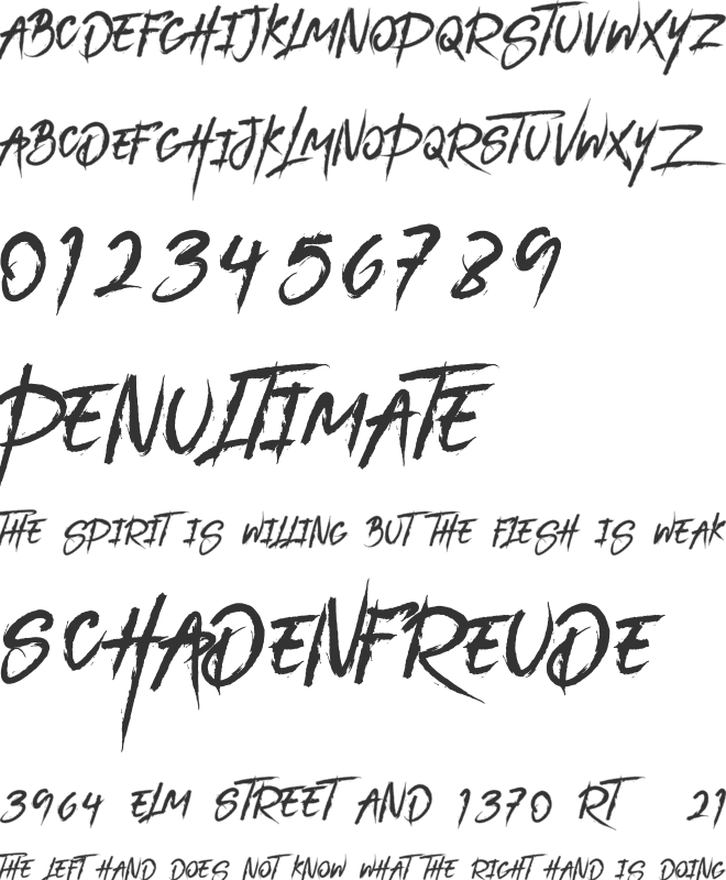 DarkHeart font preview